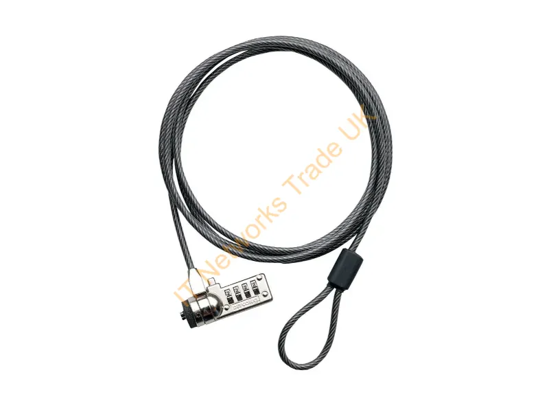 PA410S-25 - Targus Defcon T-Lock Cable Lock Black 78.7" (2 M)