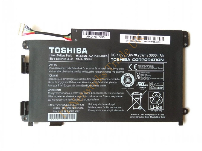 PA5156U-1BRS Toshiba 2-Cell 3000mAh 23Wh 7.6V Li-Ion Battery for Click W35DT Series Laptop Battery