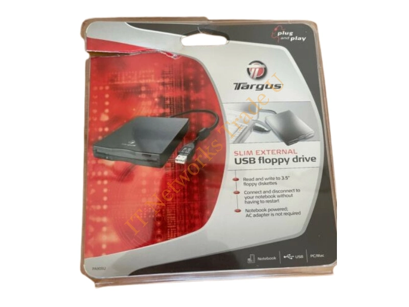 PA905U Targus PA905U Floppy Drive 720KB PC 1.44MB PC 1.4MB Mac 1 x 4-pin Type A Male 3.5 External Hot-swappable