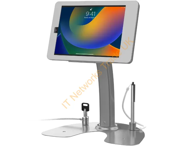 PAD-ASKM6 - Cta Digital Kiosk Stand Tablet Security Enclosure Silver 8.3"