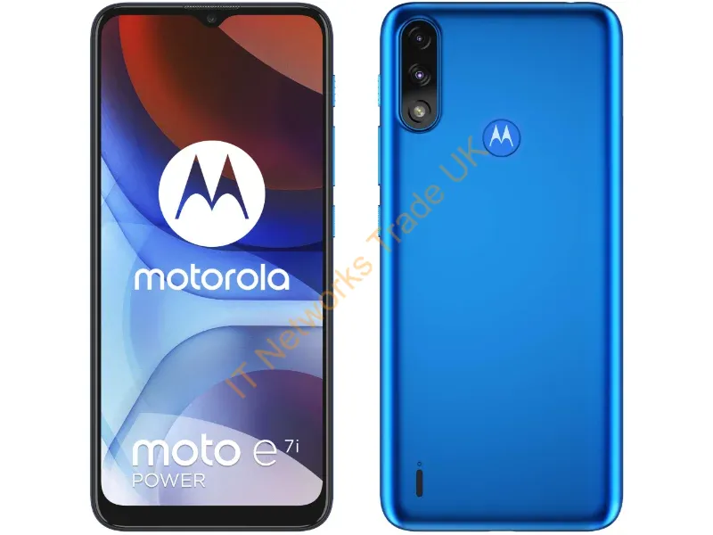 PAN70005GB - Motorola moto e7i power 16.5 cm (6.5") Dual SIM Android 10 Go edition 4G USB Type-C 2 GB 32 GB 5000 mAh Blue