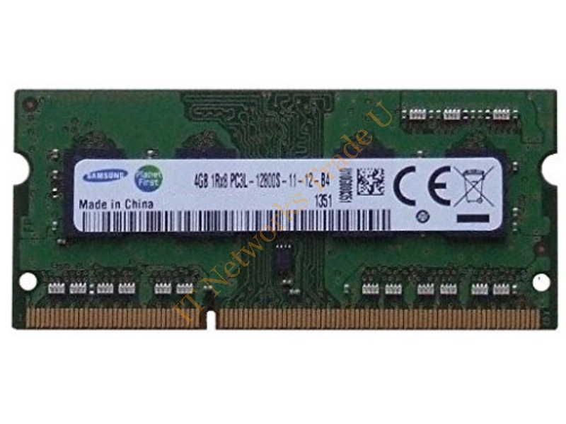 PC3L-12800S Samsung 4GB PC3-10600 DDR3-1333MHz non-ECC Unbuffered CL9 204-Pin SoDimm Dual Rank Memory Module Laptop Memory