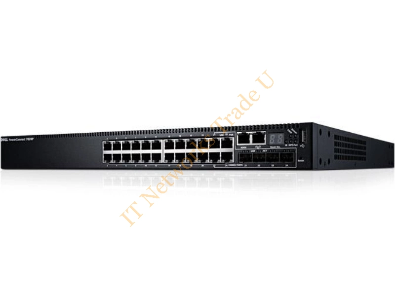 PC7024 Dell PowerConnect 7024 24-Ports 1GBe SFP Network Managed Network Switch