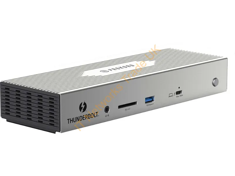 PD-TBT4100WPD - Prokord PD-TBT4100WPD laptop dock/port replicator Wired Thunderbolt 4 Silver