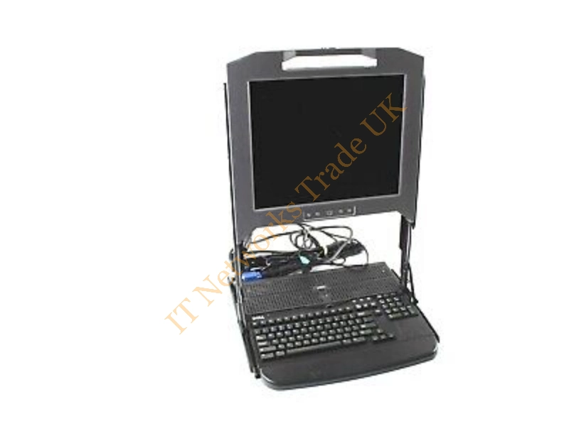 PDJCN Dell 17FD 17-inch LCD Rack-Mount LCD Console KVM LCD And Keyboard Combo