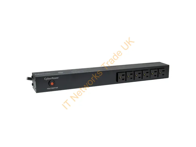 PDU15B6F12R - Cyberpower Pdu15B6F12R Power Distribution Unit (Pdu) 18 Ac Outlet(S) 1U Black