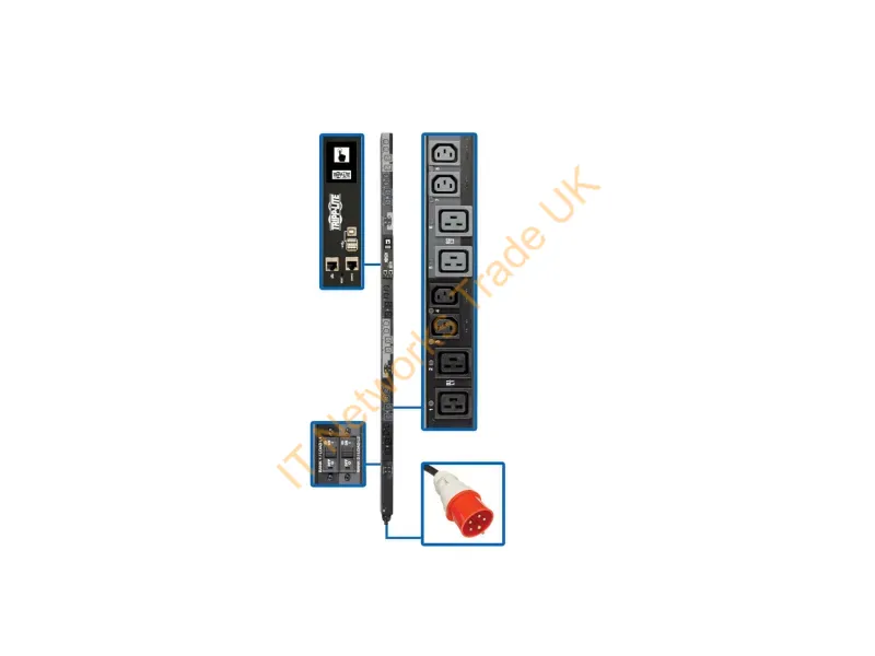 PDU3XEVSR6G32A - Tripp Lite Pdu3Xevsr6G32A Power Distribution Unit (Pdu) 24 Ac Outlet(S) 0U Black