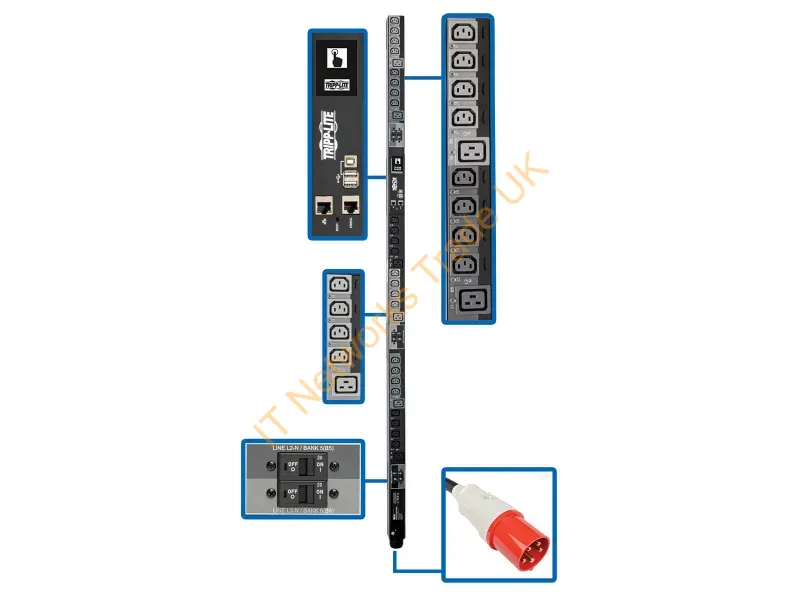 PDU3XEVSR6G63B - Tripp Lite Pdu3Xevsr6G63B Power Distribution Unit (Pdu) 30 Ac Outlet(S) 0U Black