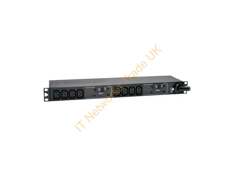PDUH32HV - Tripp Lite 7.4kW Single-Phase 230V Basic PDU, 10 C13 Outlets, IEC 309 32A Blue Input, 3.6 m Cord, 1U Rack-Mount