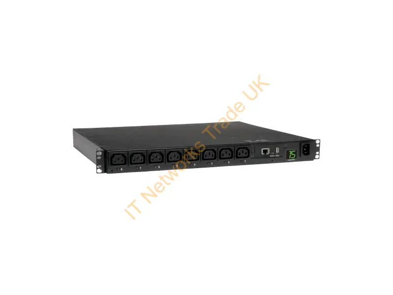 PDUMH15HVNET - Tripp Lite 2.3-2.9kW Single-Phase Switched PDU, 200-240V (8 C13), C14, 200-240V Input, 1.98 m Cord, 1U Rack-Mount