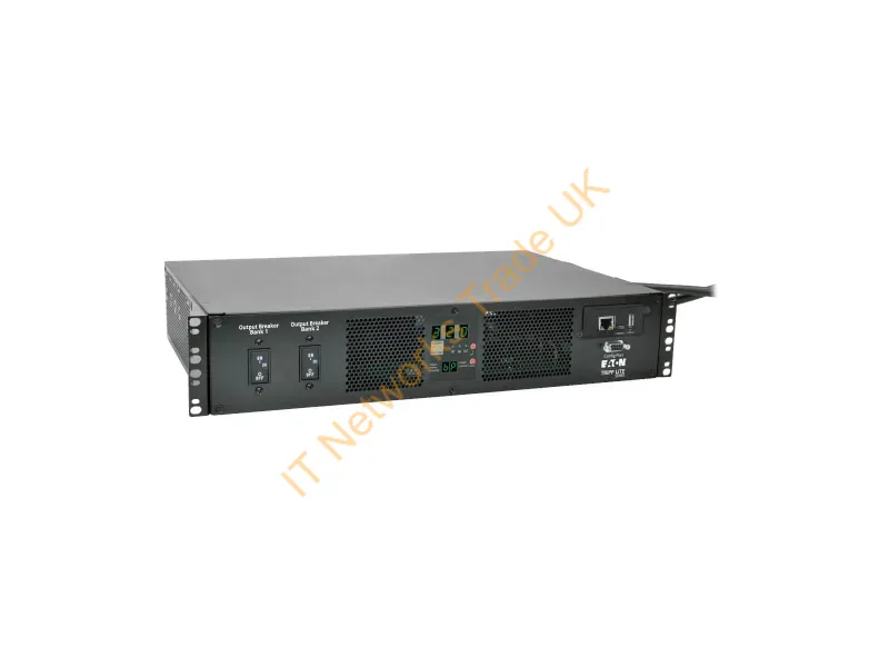 PDUMH32HVATNET - Tripp Lite 7.4kW Single-Phase ATS/Switched PDU, 230V Outlets (16 C13 & 2 C19), 2 IEC309 32A Blue Cords, 2U Rack-Mount