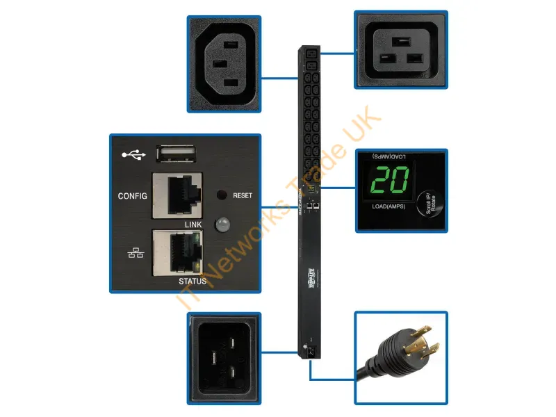 PDUMNV20HV2LX - Tripp Lite Pdumnv20Hv2Lx Power Distribution Unit (Pdu) 20 Ac Outlet(S) 0U Black