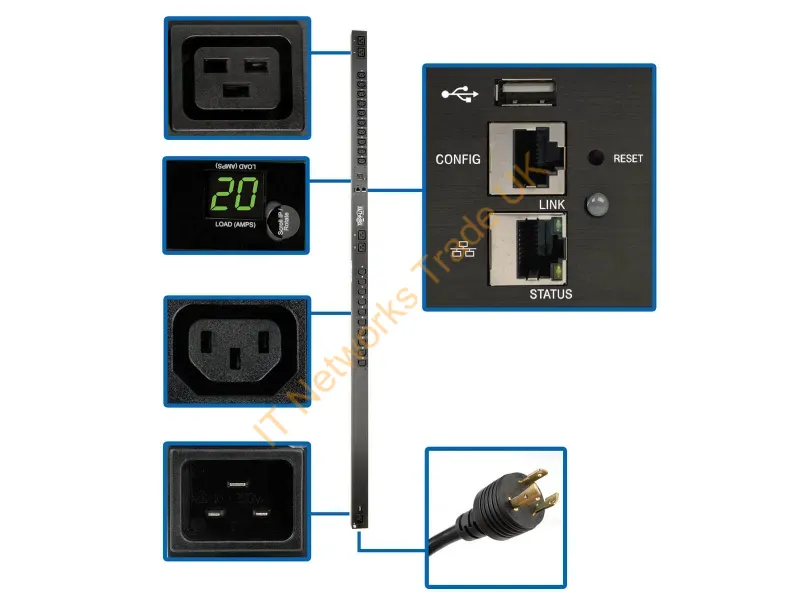 PDUMNV20HVLX - Tripp Lite Pdumnv20Hvlx Power Distribution Unit (Pdu) 24 Ac Outlet(S) 0U Black