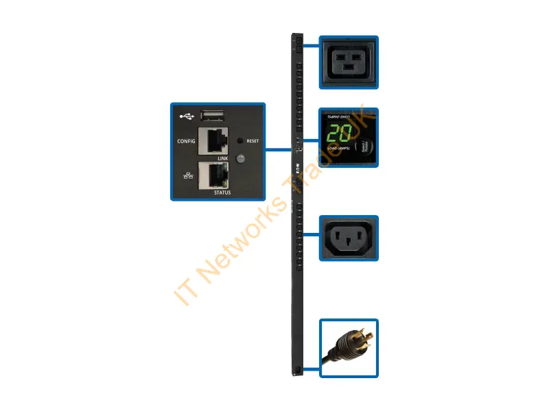 PDUMV20HVNETLX - Tripp Lite Pdumv20Hvnetlx Power Distribution Unit (Pdu) 24 Ac Outlet(S) 0U Black