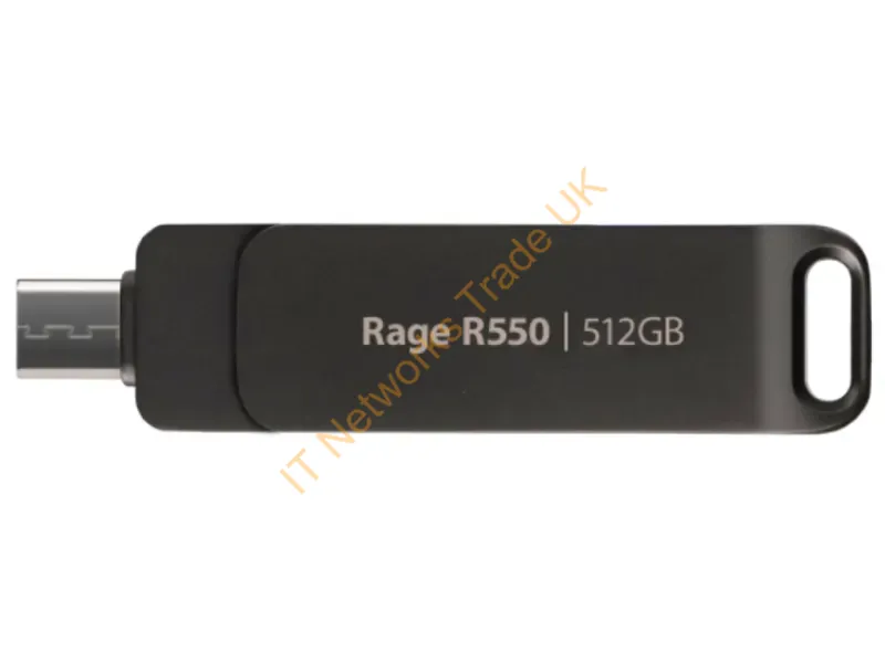 PE512GR550DSAD - Patriot Memory Patriot Rage R550 512Gb Usb 3.2 Gen 1 Swing Type-A+C Dark Shadow
