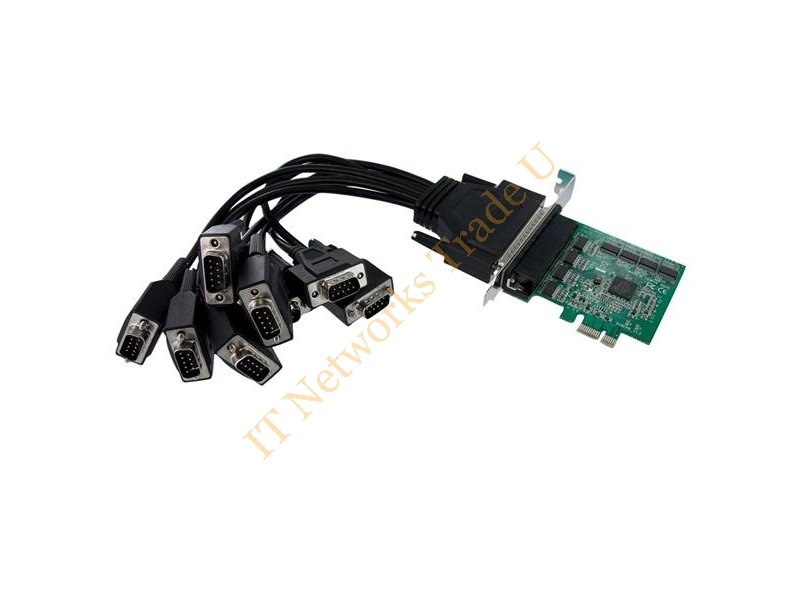 StarTech.com 8 Port Native PCI Express RS232 Serial Adapter Card with 16950 UART Accessory