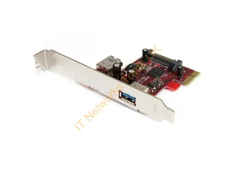 PEXUSB3S11 StarTech OneConnect 2 Port PCI Express SuperSpeed USB 3.0 Card 1 Internal 1 External USB Adapter