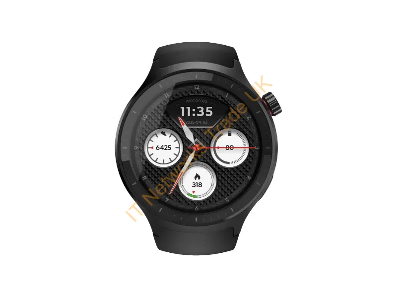 PG38C08254 - Motorola Moto Watch 3.63 cm (1.43") OLED 47 mm Digital Touchscreen Black GPS (satellite)