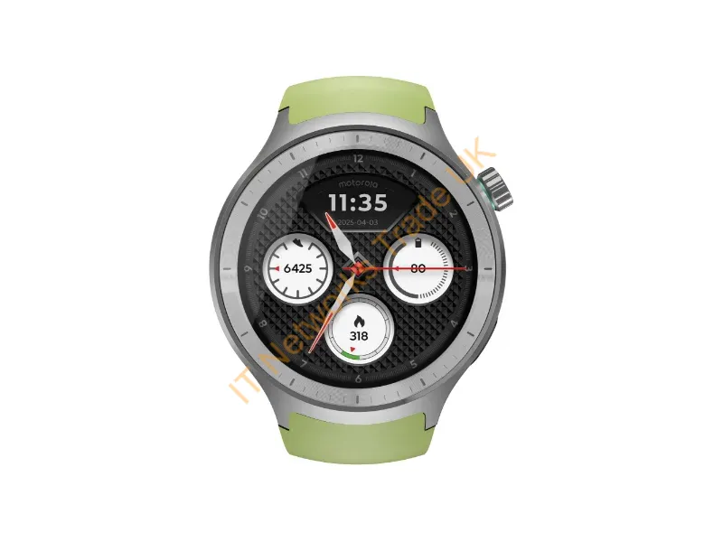 PG38C08264 - Motorola Moto Watch 3.63 cm (1.43") OLED 47 mm Digital Touchscreen Silver GPS (satellite)