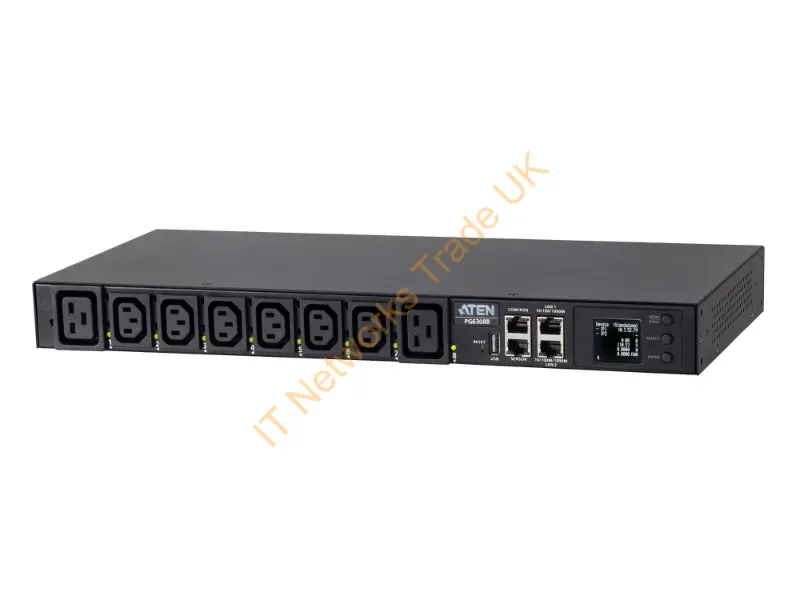 PG6308G - ATEN 32A 8-Outlet 1U Metered & Switched PDU + Free Eco PDU Manager Software