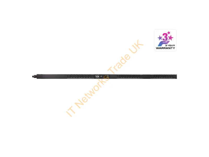 PG96230G - ATEN PG series PG96230G Power distribution unit (rack-mountable) switched, eco, 20A/16A AC 230/400 V 11084 VA 3-phase Ethernet 100/1000 input: IEC 60309 3P+N+PE output connectors: 30 (6 x IEC 60320 C19, 24 x IEC 60320 C13) 0U 3 m cord
