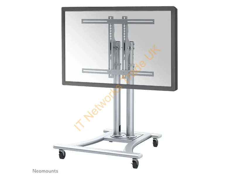 PLASMA-M1200 - Newstar Mobile Monitor/TV Floor Stand for 27"-70" Screen, Height Adjustable Silver Monitor Accessory