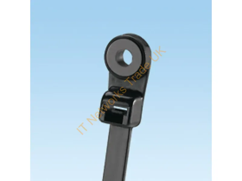 PLC2S-S10-M30 - Panduit Clamp Tie, 7.9"L (201Mm), #10 (M5) Screw, Standard, Heat Stabilized, Black, 1000Pc Cable Tie Nylon