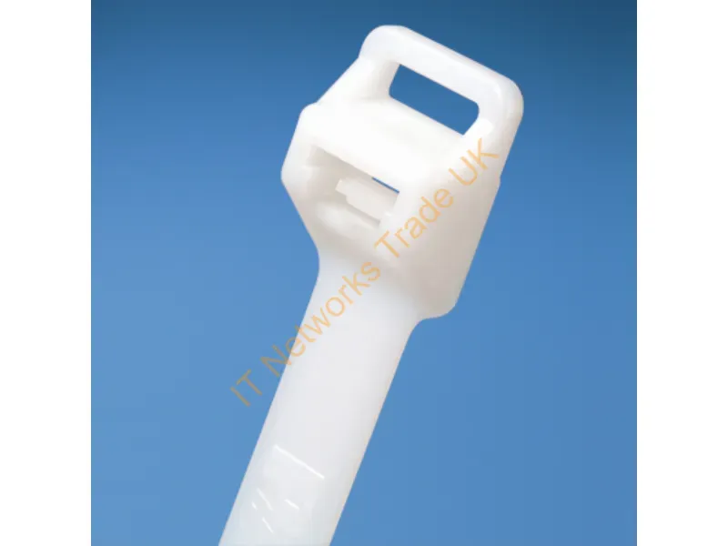 PLT12EH-C - Panduit Plt12Eh-C Cable Tie Parallel Entry Cable Tie Nylon White 100 Pc(S)