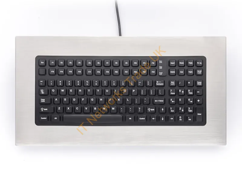 PM-1000-USB - Ikey Pm-1000 Keyboard Office Usb Black, Stainless Steel