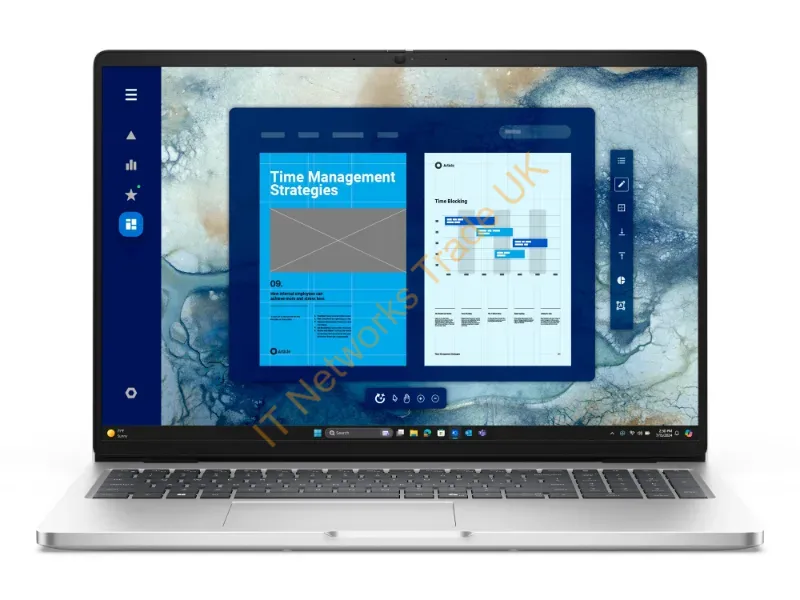 PNY83 - Dell Pro 16 Pc16250 Intel Core Ultra 5 235U Laptop 16" Full Hd+ 16 Gb Ddr5-Sdram 256 Gb Ssd Wi-Fi 6E (802.11Ax) Windows 11 Pro English Platinum, Silver