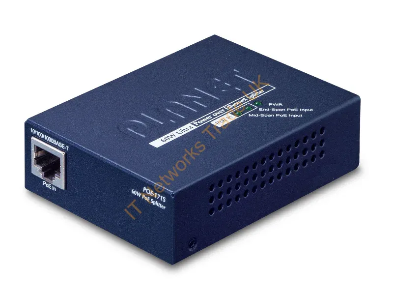 POE-171S - PLANET POE-171S network splitter Power over Ethernet (PoE) Blue