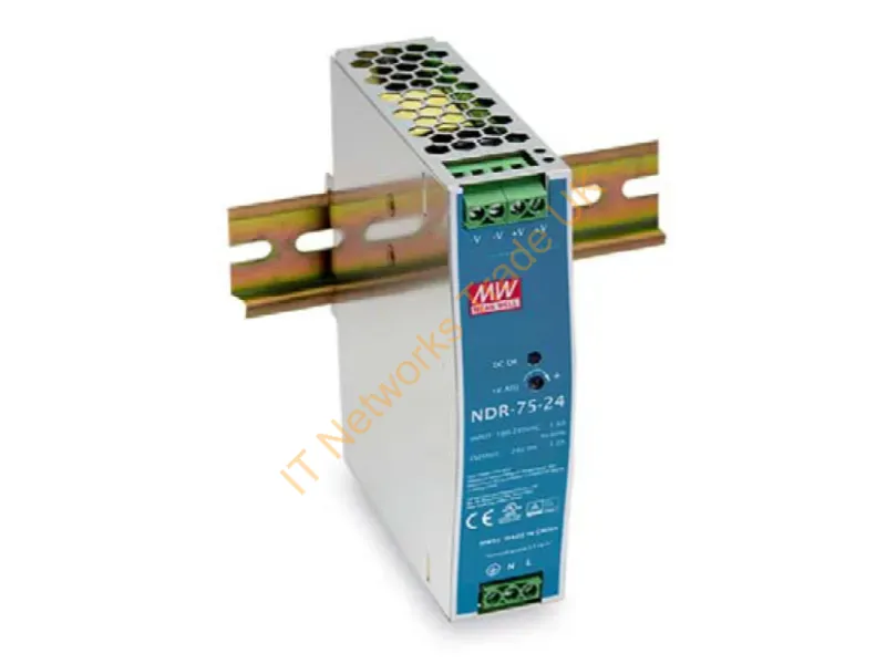 POW-2432 - LevelOne 24V DC Industrial Power Supply, 75W, DIN-Rail,-20 ~ +70 ℃
