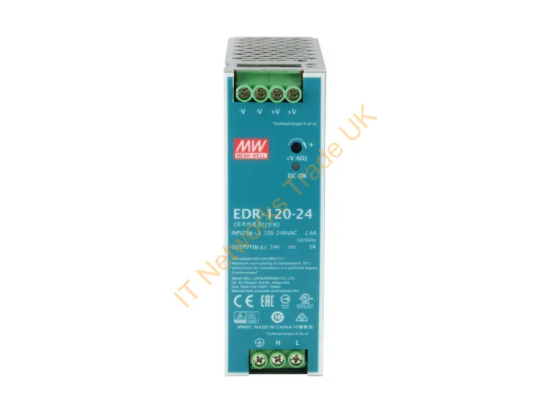 POW-2441 - LevelOne 24V DC Industrial Power Supply, 120W, DIN-Rail
