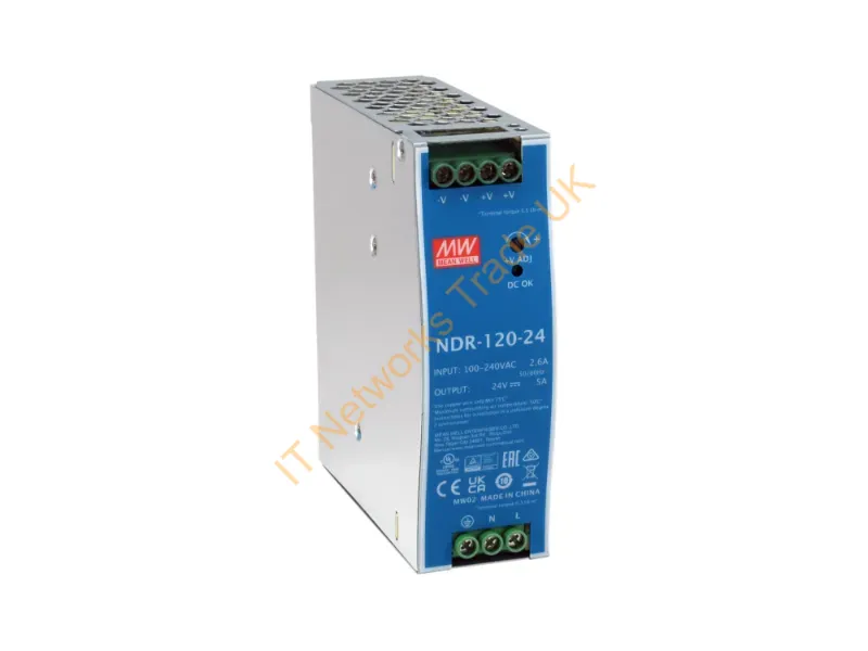 POW-2442 - LevelOne 24V DC Industrial Power Supply, 120W, DIN-Rail,-20 ~ +70 ℃