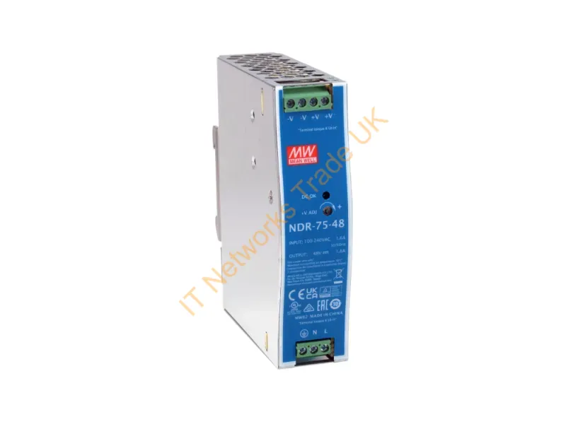 POW-4822 - LevelOne 48V DC Industrial Power Supply, 75W, DIN-Rail,-20 ~ +70 ℃