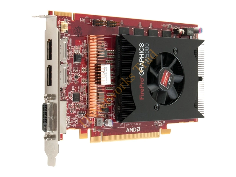 PP57V Dell AMD FirePro W5000 2GB GDDR5 256-Bit PCI Express x16 Dual DisplayPort DVI Professional Video Graphic Card