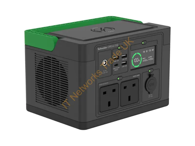 PPS330-UK - APC SE OffGrid Portable Power Station 330 Li-Ion battery, LCD, 2x UK socket, 3x USB-A, 1x USB-C, 1x 12V, wireless charger