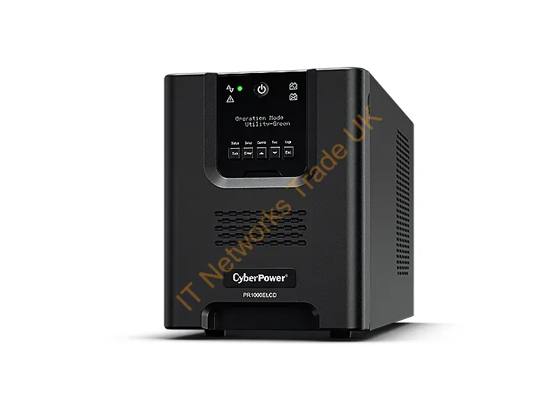 PR1000ELCD - CyberPower PR1000ELCD uninterruptible power supply (UPS) Line-Interactive 1 kVA 900 W 8 AC outlet(s)