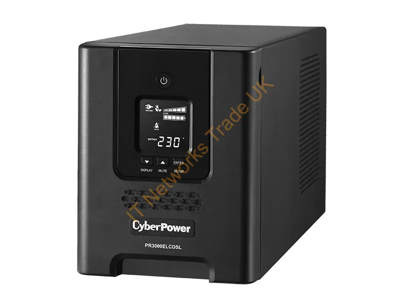 PR3000ELCDSL - CyberPower PR3000ELCDSL uninterruptible power supply (UPS) Line-Interactive 3 kVA 2700 W 9 AC outlet(s)