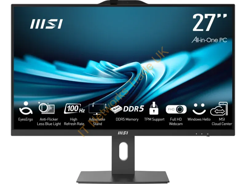 PROAP272P14Mi51440016GB512GBW11P - MSI Pro AP272P 14M Intel Core i5 14400 All in One PC, (16GB RAM, 512GB SSD, Windows 11PRO), 27 Inch IPS Screen/UHD Graphics/Type-C/USB/LAN/HDMI/DP/WiFi 6E/BT 5.3/VESA