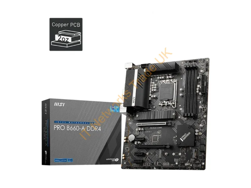 PROB660ADDR4 - Msi Pro B660-A Ddr4 Motherboard Intel B660 Lga 1700 Atx