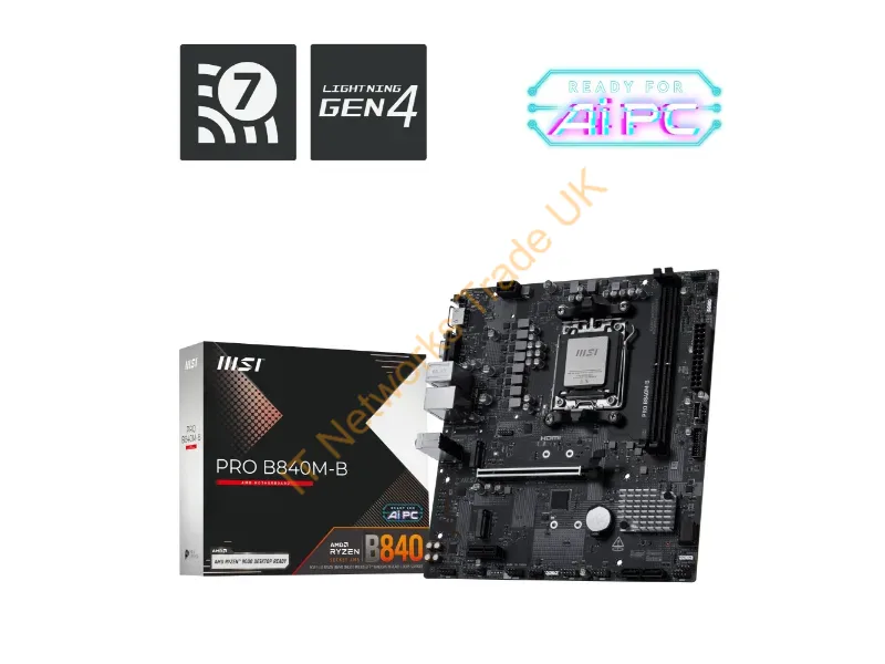 PROB840MB - Msi Pro B840M-B Motherboard Amd B840 Socket Am5 Micro Atx