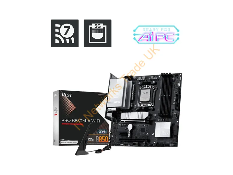 PROB850MAWIFI - Msi Pro B850M-A Wifi Motherboard Amd B850 Socket Am5 Micro Atx