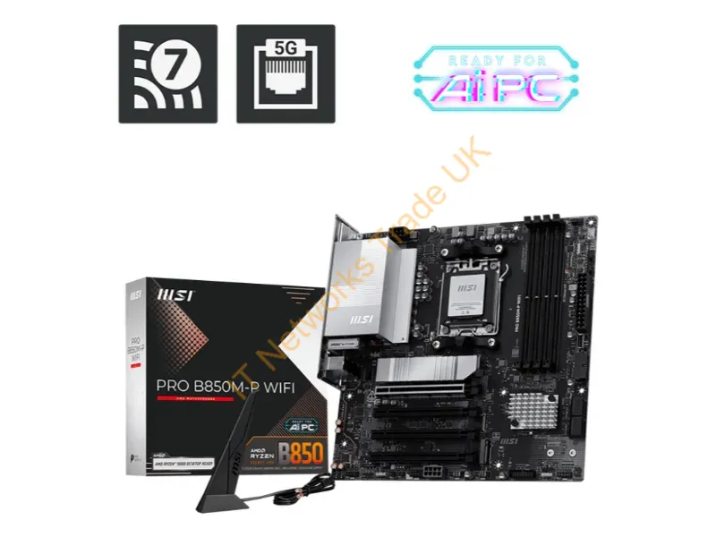 PROB850MPWIFI - Msi Pro B850M-P Wifi Motherboard Amd B850 Socket Am5 Micro Atx