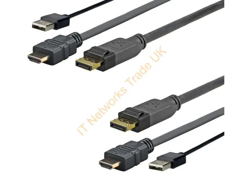 PROHDMIUSBDP5 - Vivolink PROHDMIUSBDP5 video cable adapter 5 m DisplayPort HDMI + USB Black