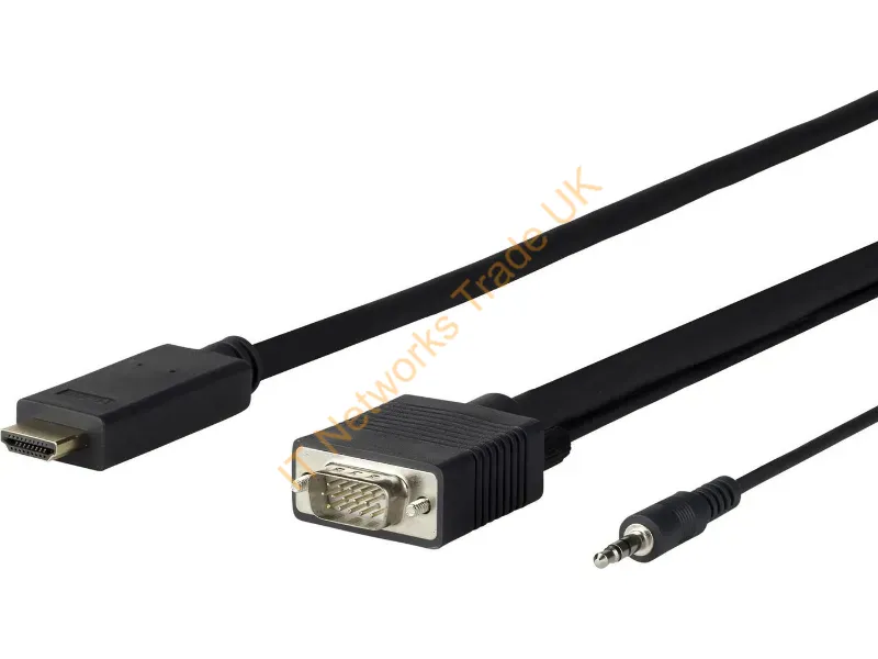 PROHDMIVGA5 - Vivolink PROHDMIVGA5 video cable adapter 5 m HDMI Type A (Standard) VGA (D-Sub) + 3.5mm Black