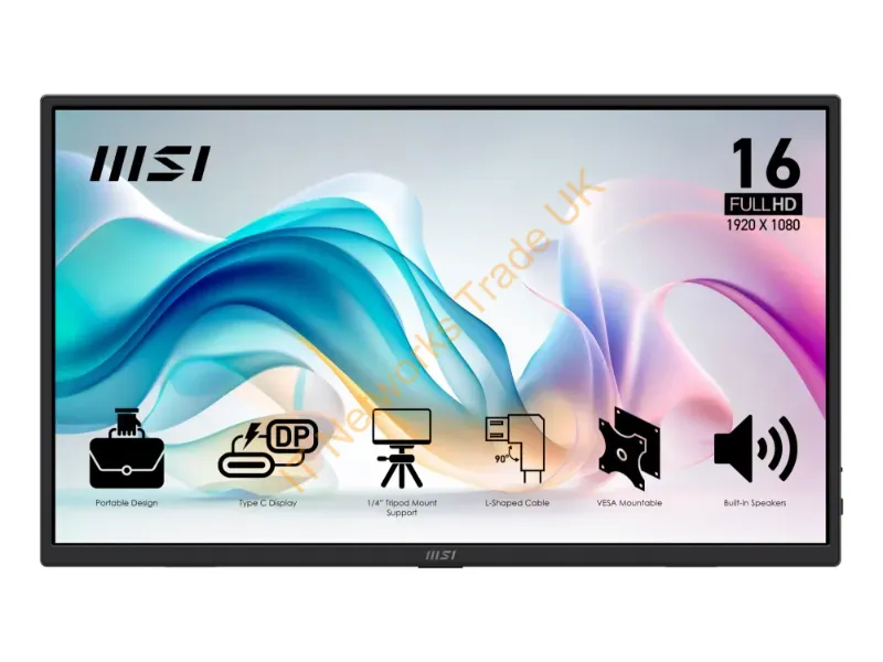 PROMP165E6 - Msi Pro Mp165 E6 Portable Tv/Monitor Portable Monitor Black 15.6" Led 1920 X 1080 Pixels