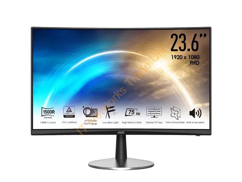 PROMP242C - Msi Pro Mp242C Computer Monitor 23.8" 1920 X 1080 Pixels Full Hd Led Black