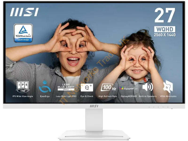 PROMP273QWE2 - Msi Pro Mp273Qw E2 Computer Monitor 27" 2560 X 1440 Pixels Wide Quad Hd White