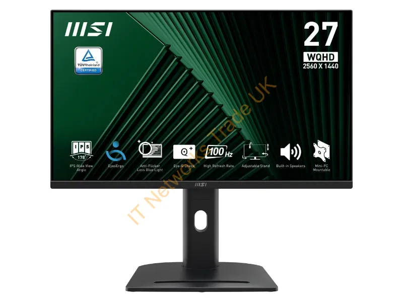PROMP275QPG - Msi Pro Mp275Qpg Computer Monitor 27" 2560 X 1440 Pixels Wide Quad Hd Lcd Black